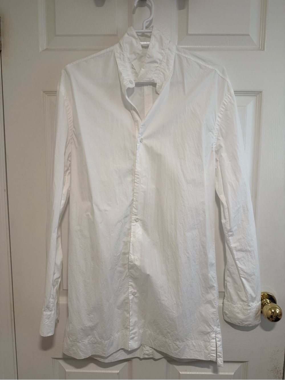 Men's White Casual Button-Down Shirt